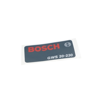 Bosch Tabliczka Firmy Numer katalogowy 1601118681