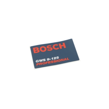 Bosch Tabliczka Firmy Numer katalogowy 1601118A72