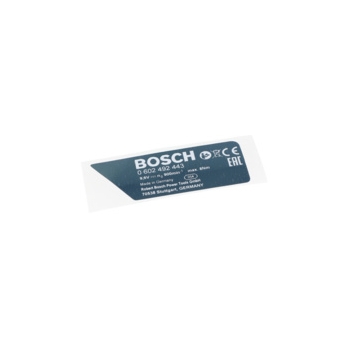 Bosch Tabliczka Znamionowa Numer katalogowy 16070312BB