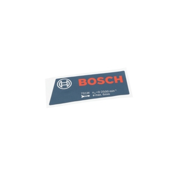 Bosch Tabliczka Informacyjna Numer katalogowy 2601111965