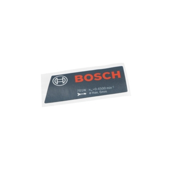 Bosch Tabliczka Informacyjna Numer katalogowy 2601111967