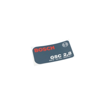 Bosch Tabliczka Naklejana Numer katalogowy 3601110354